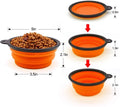 5" Portable and Foldable Small Dog Bowl-Orange